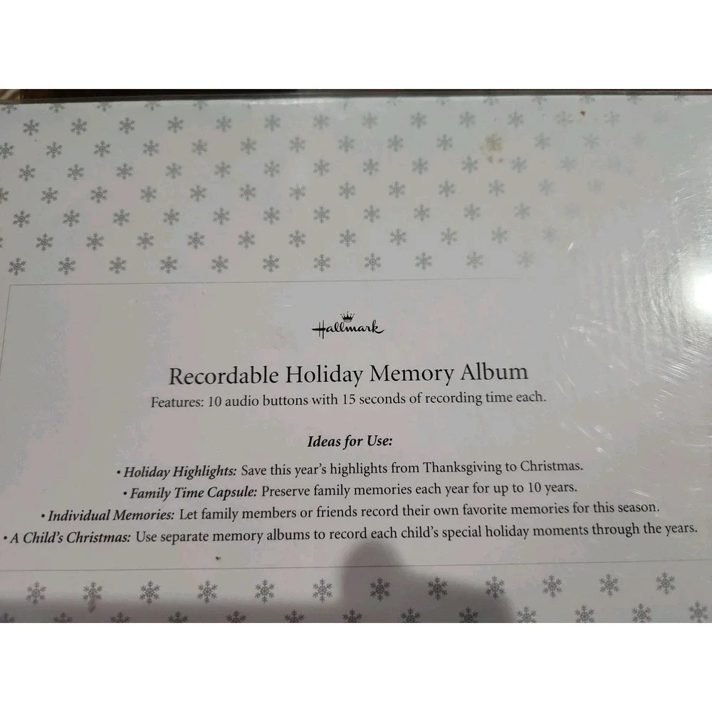 Hallmark Recordable Holiday Memory Album Red Christmas Photo Book 10 Buttons